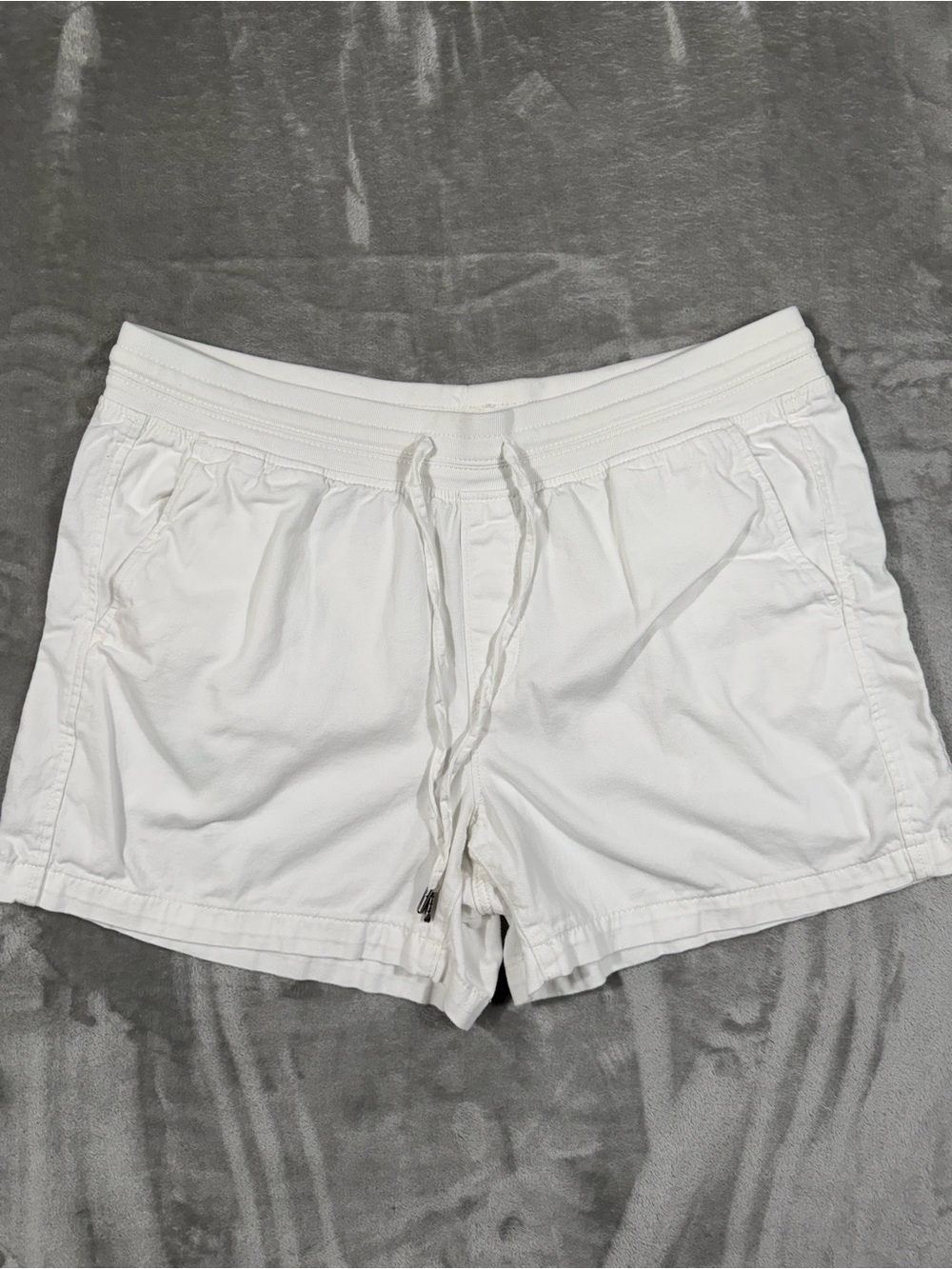 Orvis Shorts Womens XL White Cotton Lyocell Drawstring Utility Casual Summer